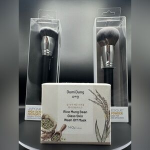 K Beauty Glass Skin Bundle Japonesque Brushes + Face Mask New